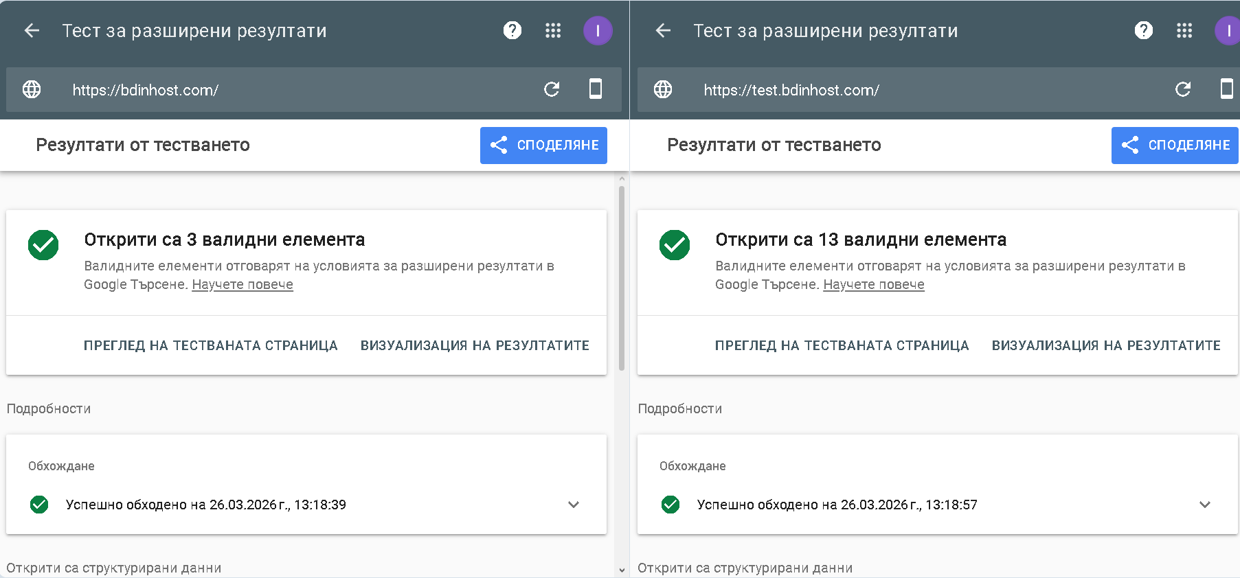Structured data сравнение между WordPress и HTML